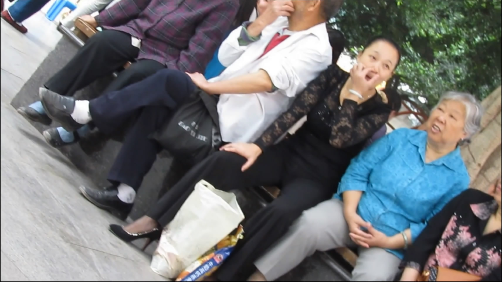 A Woman with Family Have To Play Shoe and Feet